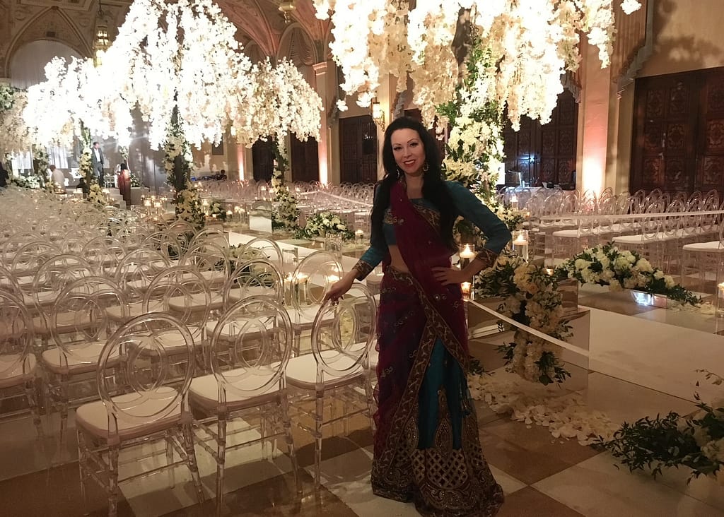 AnnaLisa Underhay Harpist for Indian Wedding at The Breakers Palm Beach