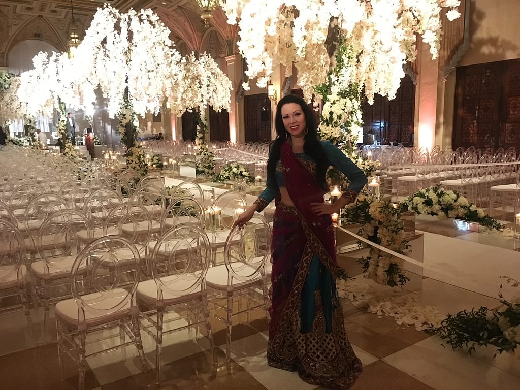 Florida harpist AnnaLisa Underhay Indian wedding