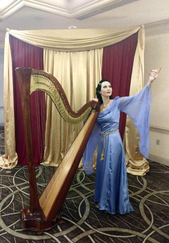 Florida Harpist AnnaLisa Underhay Medieval Theme Event