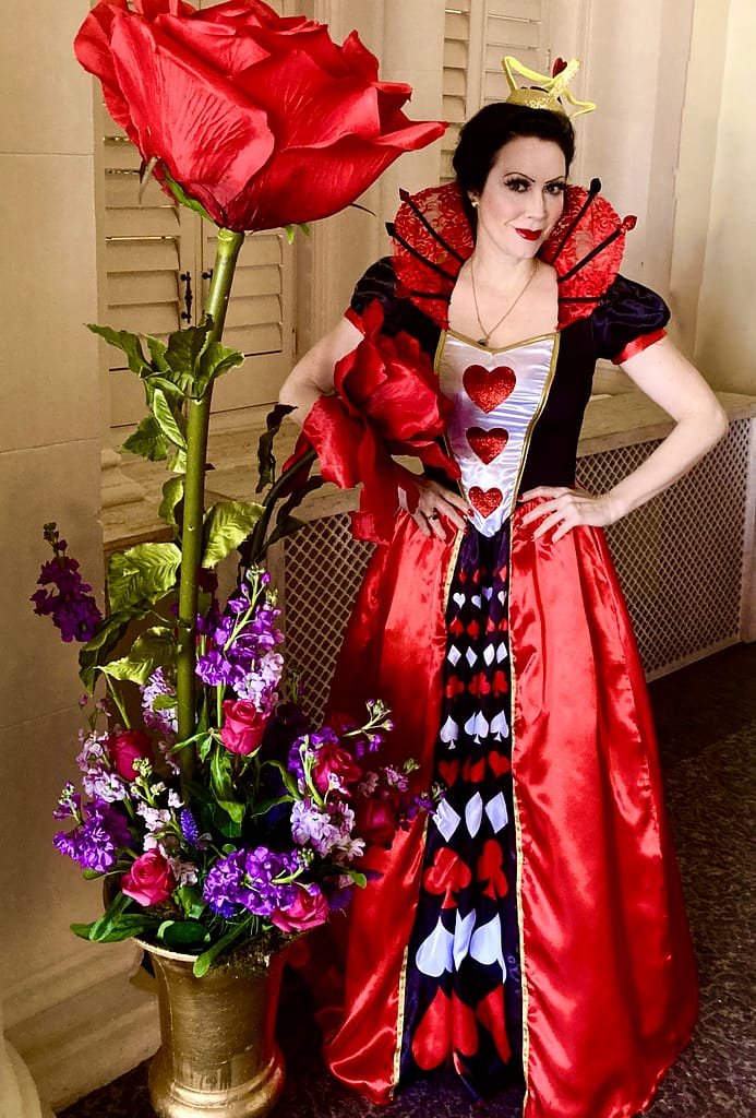 AnnaLisa as Queen of Hearts for Alice in Wonderland Kids Party Boca Raton Resort
