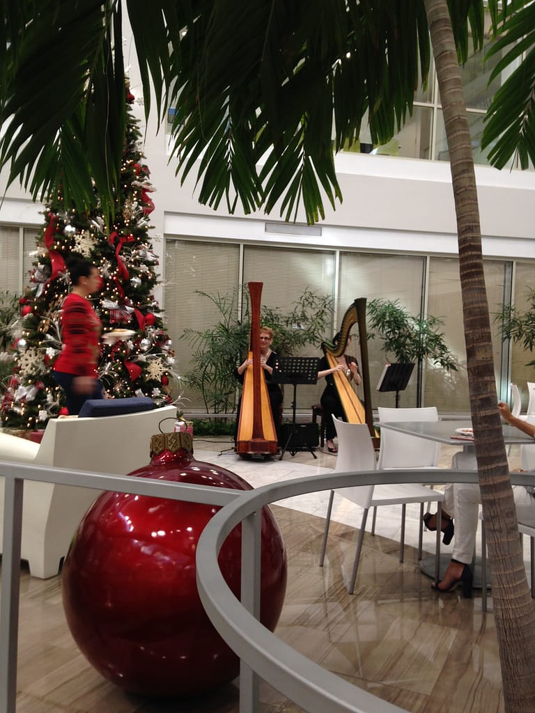 Florida Harpist AnnaLisa Underhay Christmas theme event