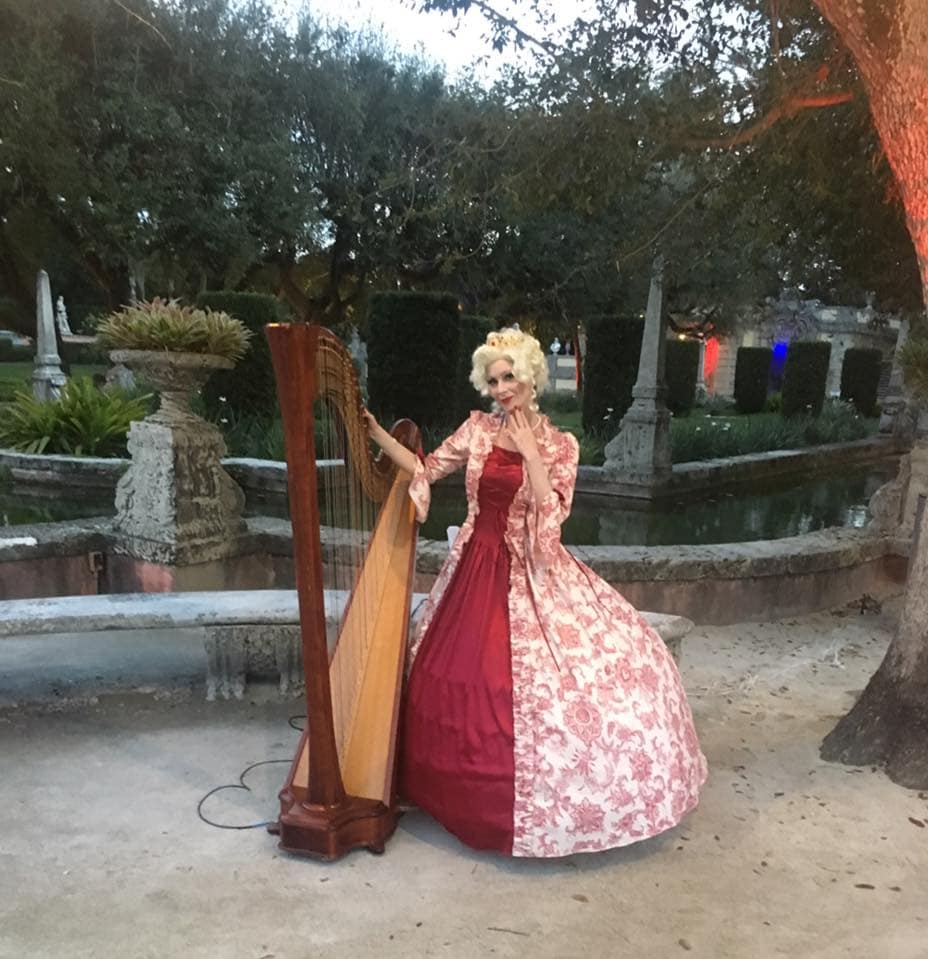 Florida Harpist AnnaLisa Underhay Renaissance theme event
