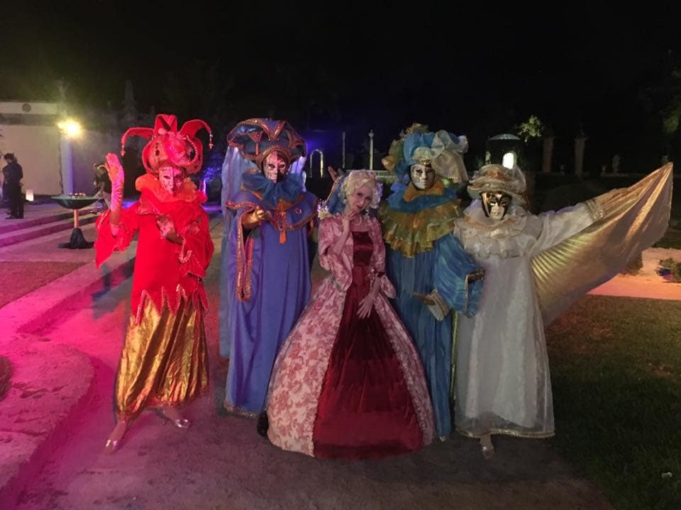 Florida Harpist AnnaLisa Underhay Venetian Masquerade theme event